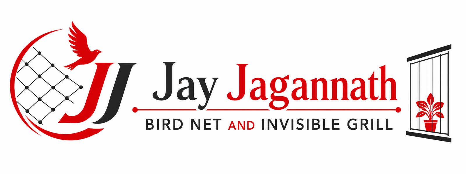 Jay Jagannath Bird Net and Invisible Grill Logo